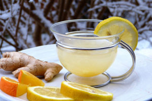 ginger and lemons made into  tea